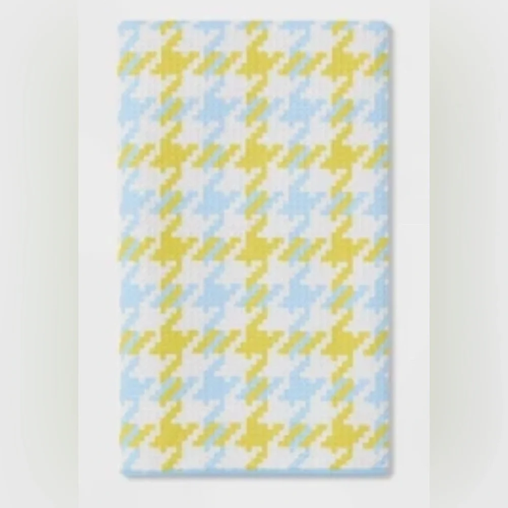 2!!!! ROOM ESSENTIALS NWT quick dry waffle hand towel set -houndstooth/floral